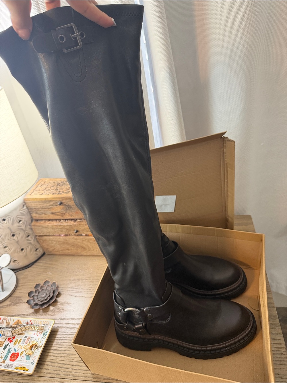 Steve Madden Black Over-the-Knee Lawful black boots - Picture 2 of 3